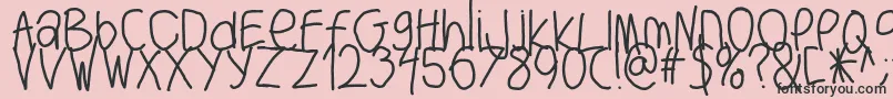 Bigwriter Font – Black Fonts on Pink Background
