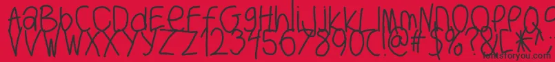 Шрифт Bigwriter – чёрные шрифты на красном фоне