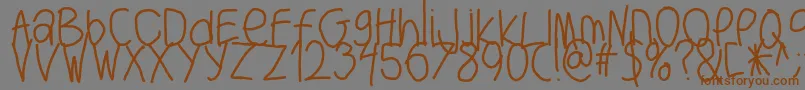 Bigwriter Font – Brown Fonts on Gray Background