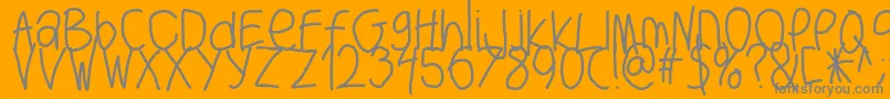 Bigwriter-Schriftart – Graue Schriften auf orangefarbenem Hintergrund