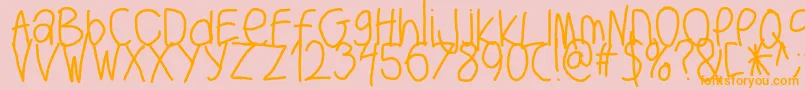 Bigwriter Font – Orange Fonts on Pink Background