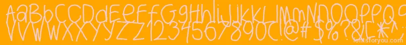 Bigwriter Font – Pink Fonts on Orange Background