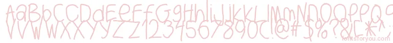 フォントBigwriter – 白い背景にピンクのフォント