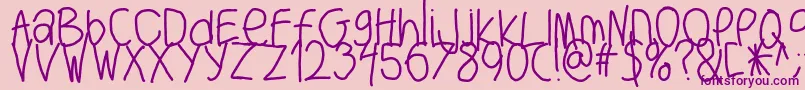 Bigwriter-Schriftart – Violette Schriften auf rosa Hintergrund