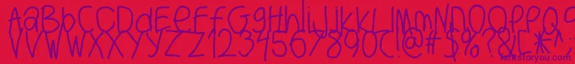 Шрифт Bigwriter – фиолетовые шрифты на красном фоне
