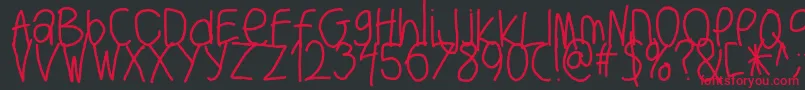 Шрифт Bigwriter – красные шрифты на чёрном фоне