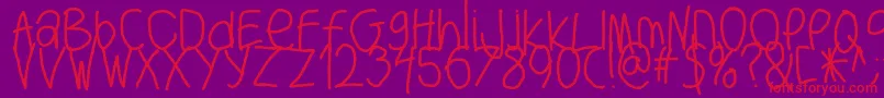 Bigwriter Font – Red Fonts on Purple Background