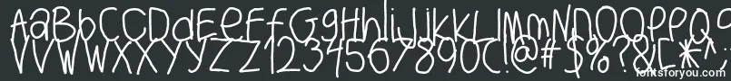 Bigwriter-fontti – valkoiset fontit mustalla taustalla