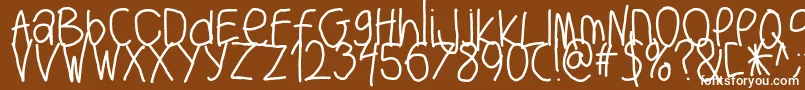 Шрифт Bigwriter – белые шрифты на коричневом фоне