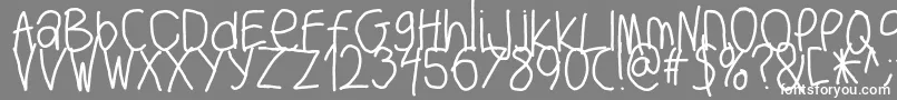 フォントBigwriter – 灰色の背景に白い文字