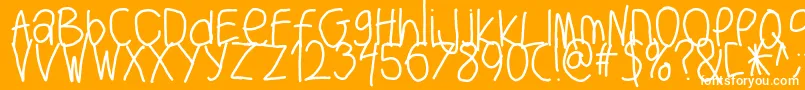 Bigwriter Font – White Fonts on Orange Background