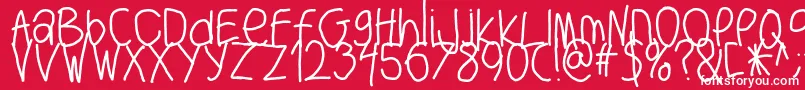 Bigwriter Font – White Fonts on Red Background