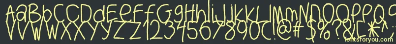 Bigwriter Font – Yellow Fonts on Black Background