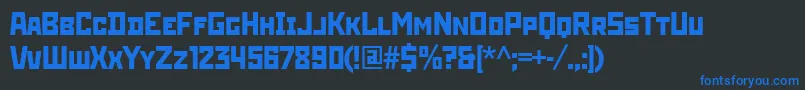 StenbergitcTt-fontti – siniset fontit mustalla taustalla
