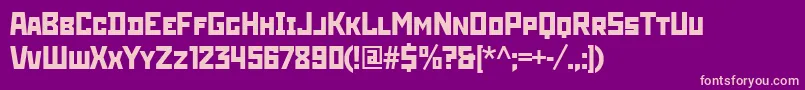 StenbergitcTt Font – Pink Fonts on Purple Background
