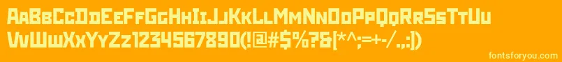 Czcionka StenbergitcTt – żółte czcionki na pomarańczowym tle