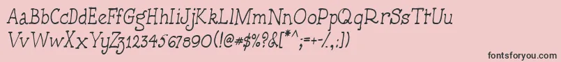 Handmadetypewriter Font – Black Fonts on Pink Background