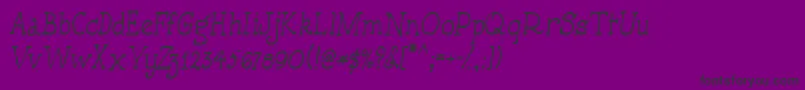 Handmadetypewriter Font – Black Fonts on Purple Background