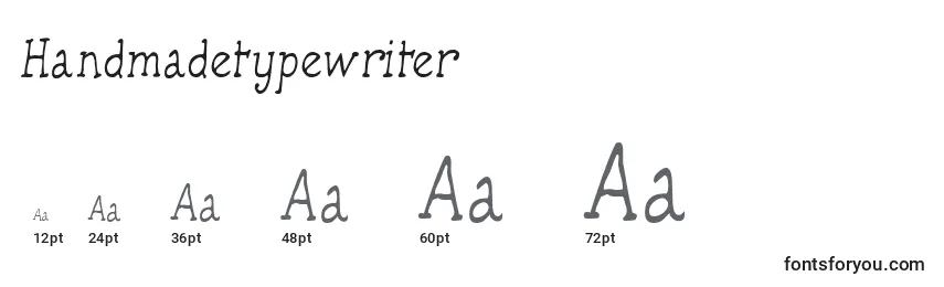 Handmadetypewriter Font Sizes