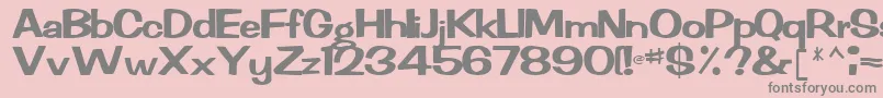 RachelRegular Font – Gray Fonts on Pink Background