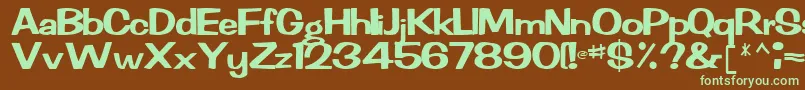 RachelRegular Font – Green Fonts on Brown Background