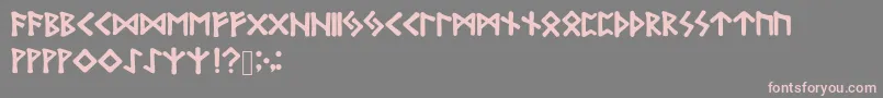 BubbleRunes-Schriftart – Rosa Schriften auf grauem Hintergrund