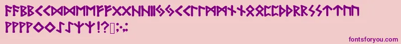 BubbleRunes Font – Purple Fonts on Pink Background