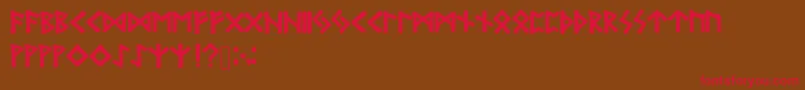 BubbleRunes Font – Red Fonts on Brown Background