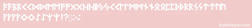 BubbleRunes Font – White Fonts on Pink Background