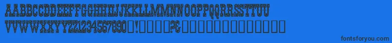 Pentagon Font – Black Fonts on Blue Background