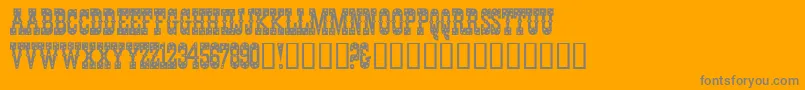 Pentagon Font – Gray Fonts on Orange Background