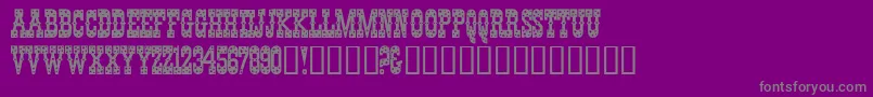 Pentagon Font – Gray Fonts on Purple Background