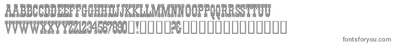 Pentagon-Schriftart – Graue Schriften auf weißem Hintergrund