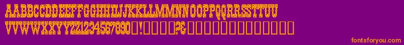 Pentagon Font – Orange Fonts on Purple Background