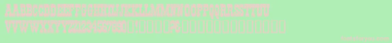 Pentagon Font – Pink Fonts on Green Background