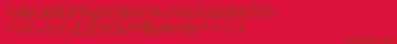 Palovsky Font – Brown Fonts on Red Background