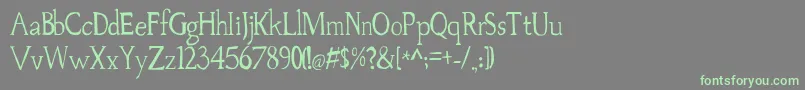 Palovsky Font – Green Fonts on Gray Background