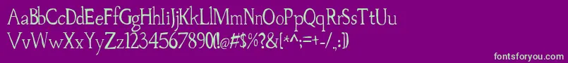 Шрифт Palovsky – зелёные шрифты на фиолетовом фоне