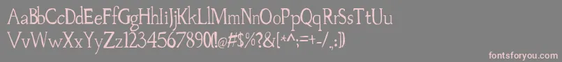 Palovsky Font – Pink Fonts on Gray Background