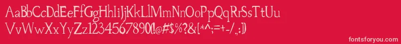 Palovsky Font – Pink Fonts on Red Background