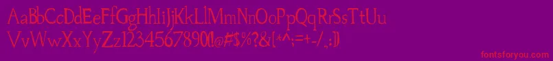 Palovsky Font – Red Fonts on Purple Background