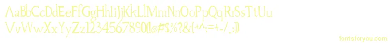 Palovsky-fontti – keltaiset fontit valkoisella taustalla