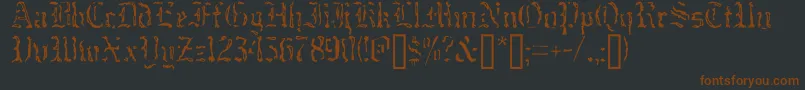 CausticMonkNormal-fontti – ruskeat fontit mustalla taustalla