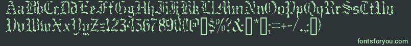 CausticMonkNormal Font – Green Fonts on Black Background