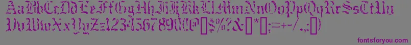 CausticMonkNormal Font – Purple Fonts on Gray Background