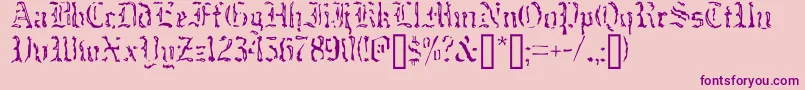 CausticMonkNormal Font – Purple Fonts on Pink Background