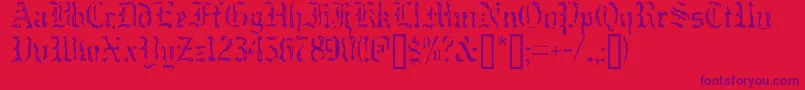 CausticMonkNormal Font – Purple Fonts on Red Background