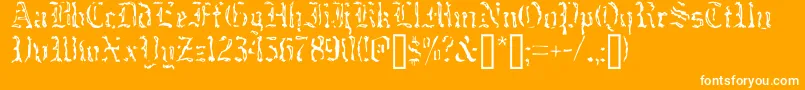 CausticMonkNormal Font – White Fonts on Orange Background