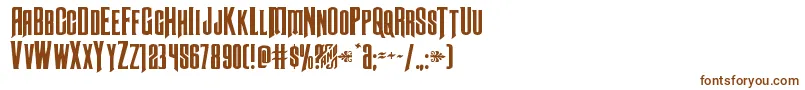 Шрифт Butchsundanceexpand – коричневые шрифты на белом фоне