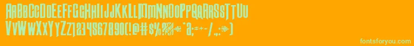 Butchsundanceexpand Font – Green Fonts on Orange Background